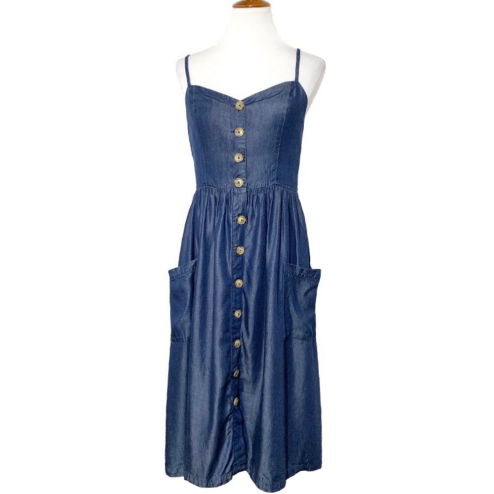 SOLD-Urban Outfitters Chambray Maxi Dress - Picture 2 of 9